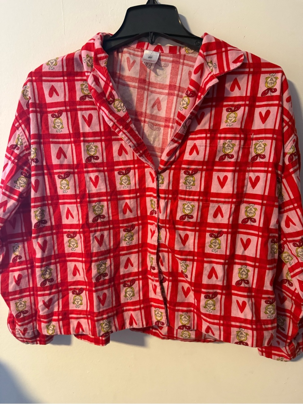 Hanna Andersson x The Grinch Red Plaid Heart & Character Pajama Top